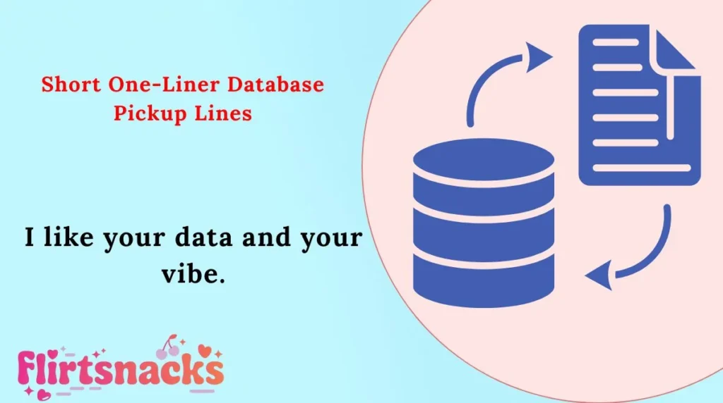 Short One-Liner Database Pickup Lines