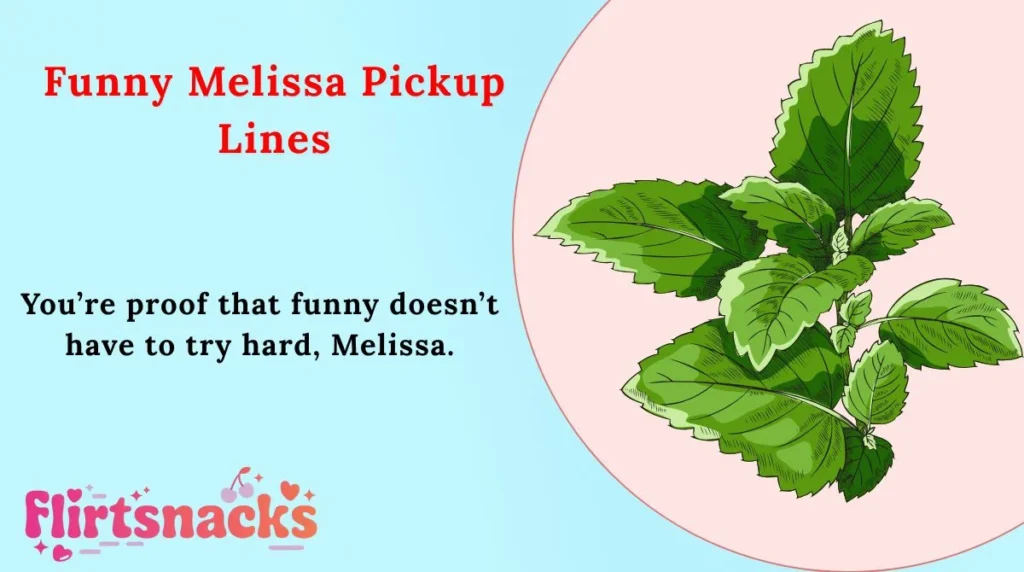 Funny Melissa Pickup Lines