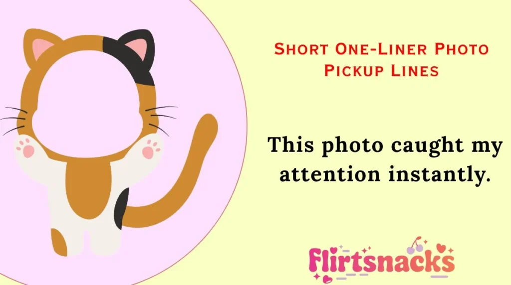 Short One-Liner Photo Pickup Lines