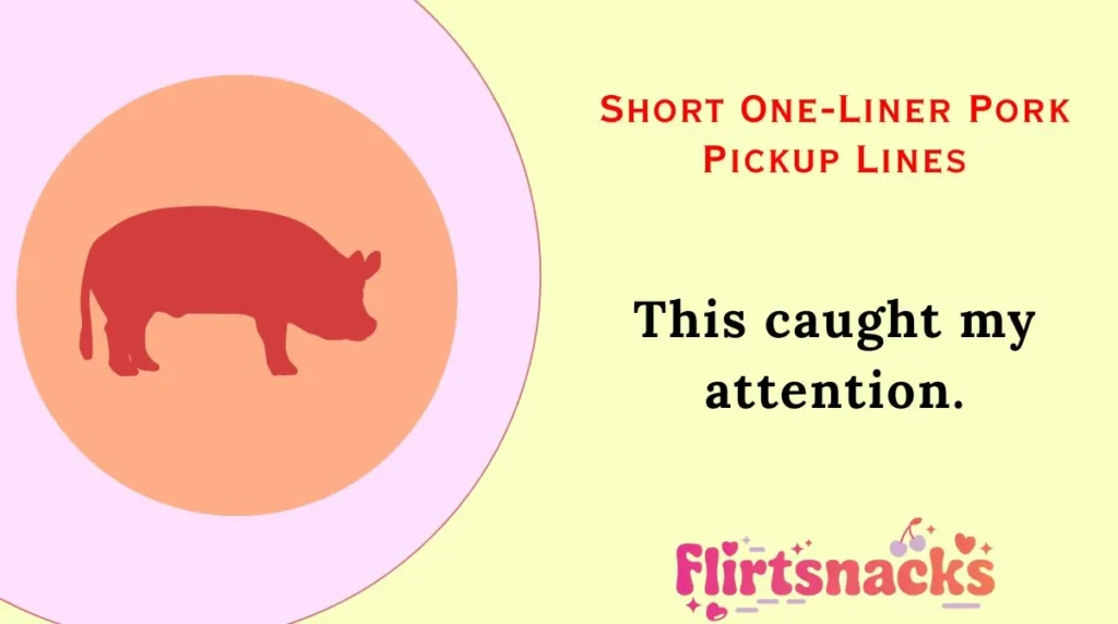 Short One-Liner Pork Pickup Lines