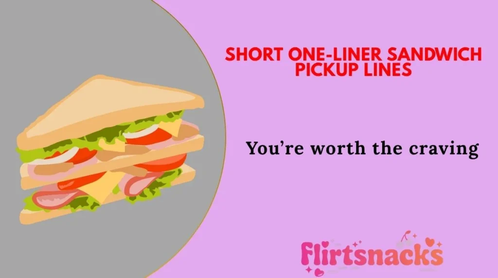 Short One-Liner Sandwich Pickup Lines